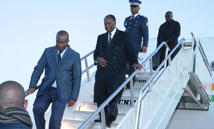 Arrivée du Président de la République, S.E.M. Alassane OUATTARA, à New-York