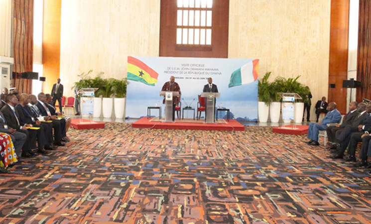 Discours de SEM Alassane OUATTARA, à l'occasion du dîner officiel offert en l'honneur du Président de la République du Ghana, SEM John Dramani MAHAMA