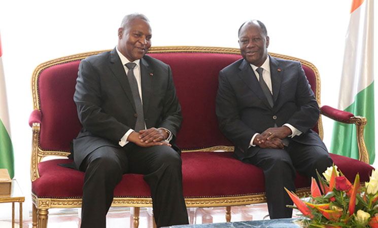 Le Chef de l’Etat a eu un entretien avec le Président de la République Centrafricaine