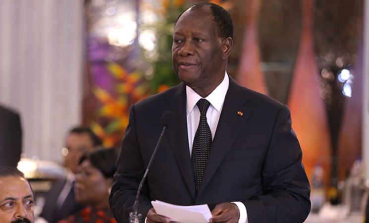 Discours de S.E.M. Alassane OUATTARA à l'occasion du dîner officiel offert en l'honneur du Président de la République de l'Inde, S.E.M. Pranab MUKHERJEE