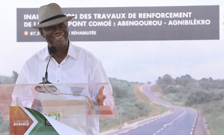 Discours du Président de la République, SEM Alassane OUATTARA, à l'occasion de l'inauguration de l'axe Agnibilékrou- Pont Comoé