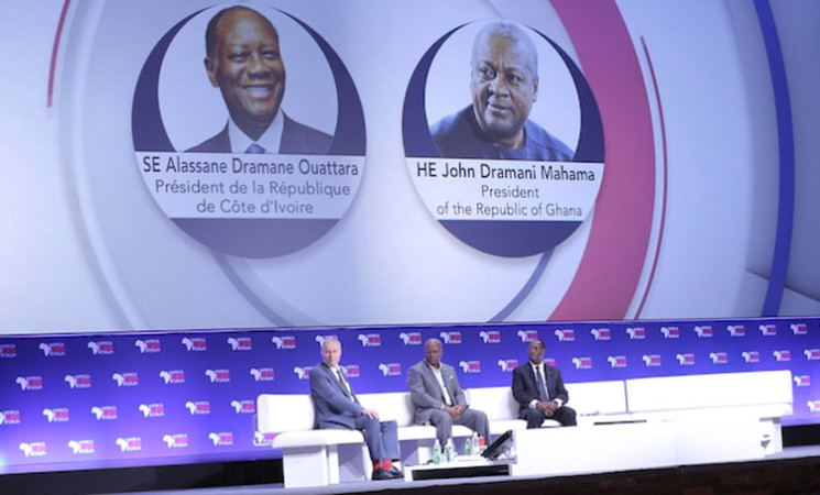 Le Chef de l’Etat a échangé avec son homologue ghanéen et pris part au panel présidentiel de l’Africa CEO Forum