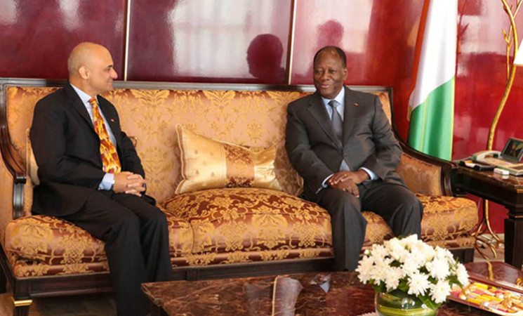 Le Chef de l’Etat a eu un entretien avec l’Ambassadeur de l’Inde en Côte d’Ivoire