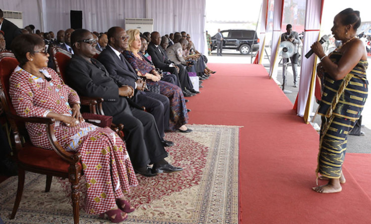 Le Chef de l’Etat a pris part à la cérémonie d’hommage funèbre au Roi des Baoulés, à Sakassou