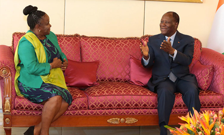 Le Chef de l’Etat a eu un entretien avec la Ministre des Affaires Etrangères du Botswana