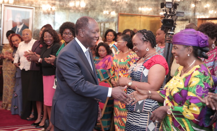 Le Chef de l’Etat a eu une rencontre avec une délégation des Femmes de Côte d’Ivoire