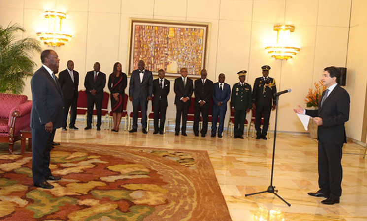 Les nouveaux Ambassadeurs du Brésil, du Libéria, d’Afrique du Sud et de Sierra Leone ont présenté leurs Lettres de créance au Chef de l’Etat.