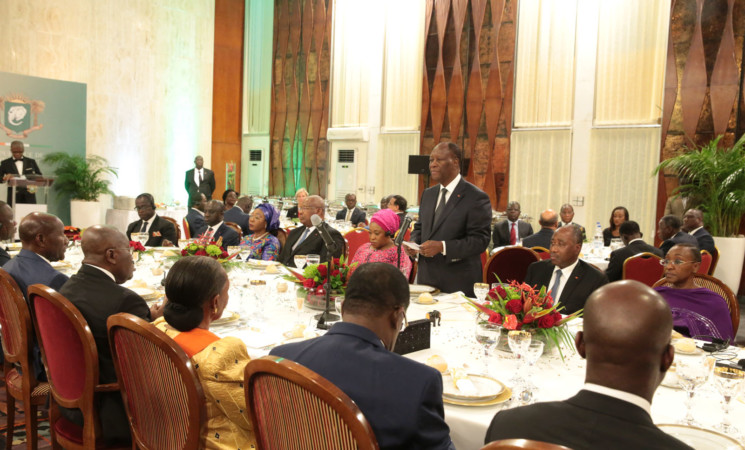 Allocution de SEM Alassane OUATTARA à l’occasion du diner officiel offert en l’honneur de SE Nana Addo Dankwa AKUFO-ADDO, Président du Ghana