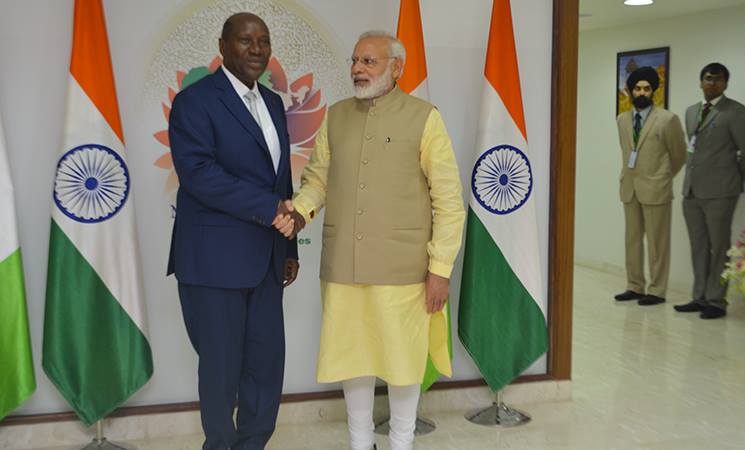 Le Premier ministre indien Modi salue "la réussite économique et le retour à la démocratie en Côte d'Ivoire".