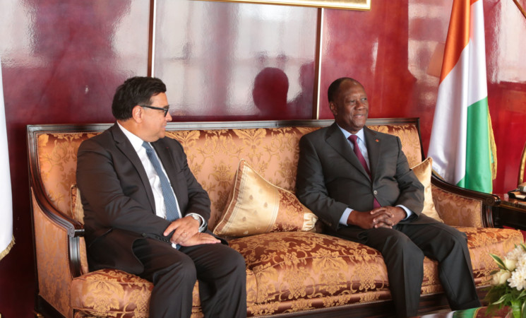 Le Chef de l’Etat a eu un entretien avec l’Ambassadeur de France en Côte d’Ivoire