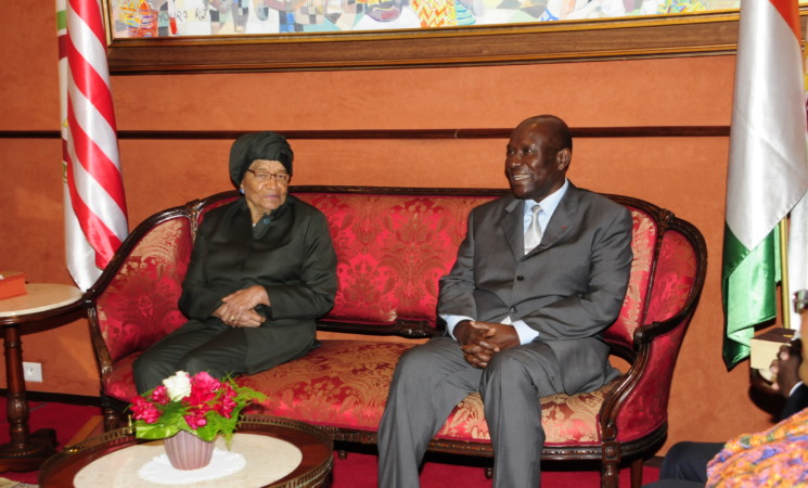 Le vice-Président de la République a accueilli la Présidente de la République du Liberia