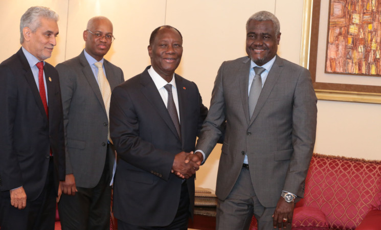 Le Chef de l’Etat a échangé avec le Président de la Commission de l’Union Africaine et le Premier Ministre de la Guinée - Bissau