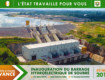 Le Chef de l'État procédera ce jeudi 02 novembre 2017, à l'inauguration du barrage hydroélectrique de Soubré