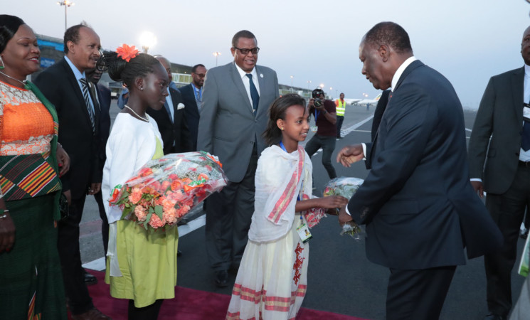 Le Chef de l’Etat est arrivé à Addis-Abeba