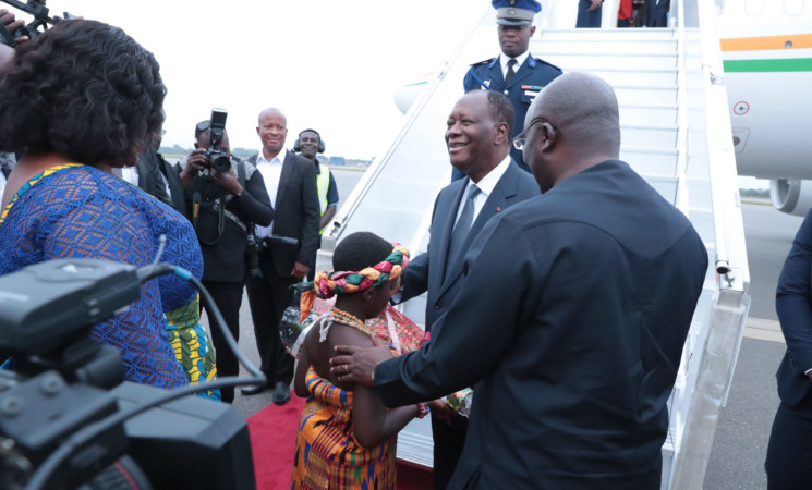 Le Chef de l’Etat est arrivé à Accra