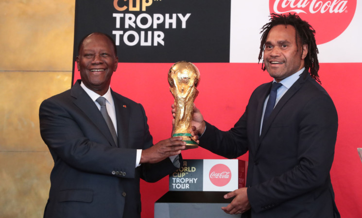 Le Chef de l’Etat a pris part à la cérémonie de présentation officielle du Trophée de la Coupe du monde de football