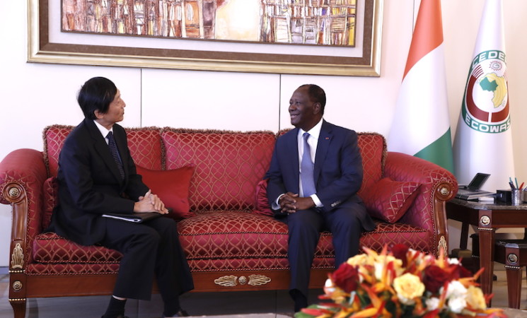 Le Chef de l’Etat a eu un entretien avec l’Ambassadeur du Japon en Côte d’Ivoire
