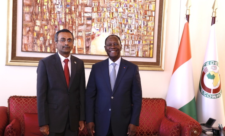 Le Chef de l’Etat a échangé avec l’Ambassadeur de l’Inde en Côte d’Ivoire