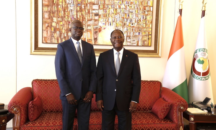 Le Chef de l’Etat a eu des entretiens avec le Président du CREPMF-UEMOA et le Président de la Commission de l’UEMOA.