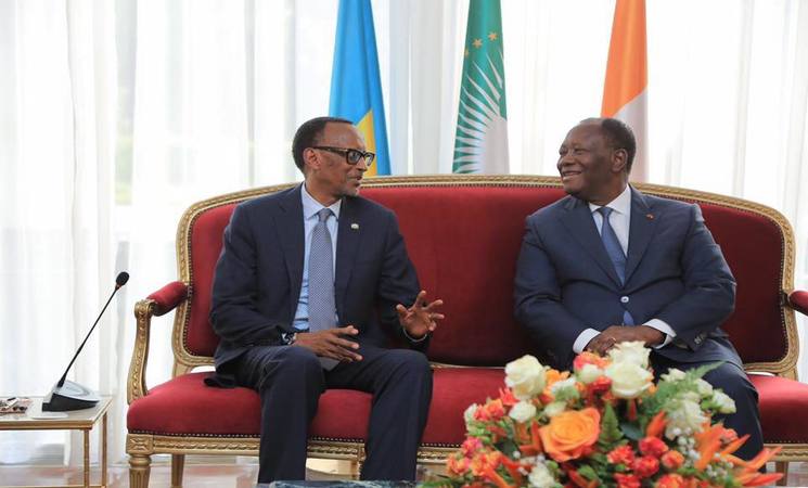 Le Président du Rwanda est à Abidjan pour une visite officielle de 48h