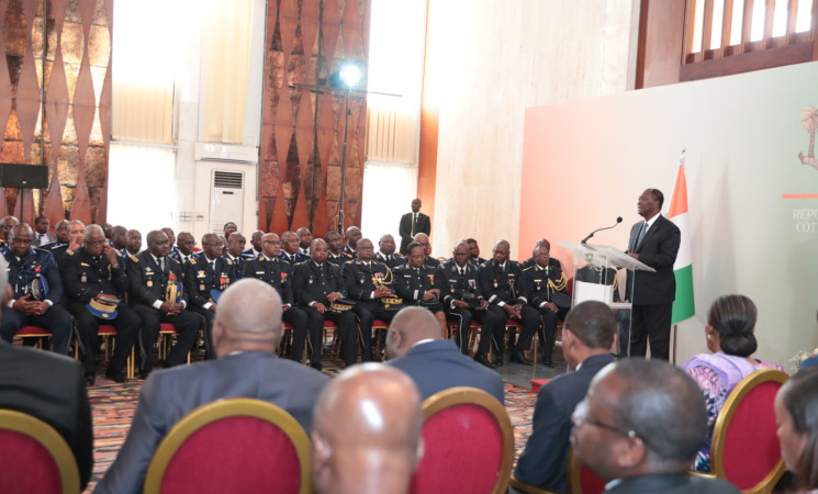 ALLOCUTION DE S.E.M. ALASSANE OUATTARA A L'OCCASION DE LA PRÉSENTATION DES VŒUX AUX ARMÉES