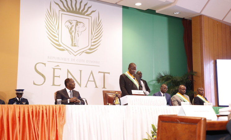 Le Chef de l’Etat a assisté à la cérémonie solennelle d’ouverture de la Session 2019 du Sénat, à Yamoussoukro