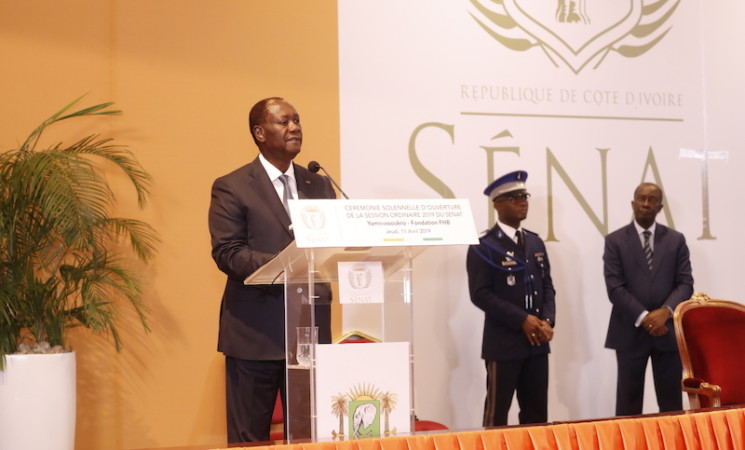 ALLOCUTION DE SEM ALASSANE OUATTARA A L'OCCASION DE LA CÉRÉMONIE SOLENNELLE D’OUVERTURE DE LA SESSION ORDINAIRE 2019 DU SÉNAT