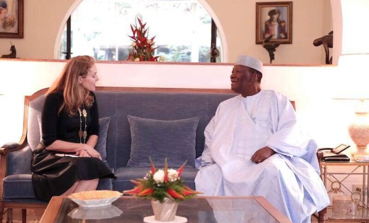 Le Chef de l’Etat et la Première Dame ont eu un entretien avec la Princesse Sarah Zeid de Jordanie.