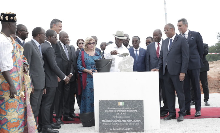 Le Chef de l’Etat a procédé à l’inauguration de la route Adzopé - Yakassé Attobrou et à la pose de la première pierre du CHR d’Adzopé.