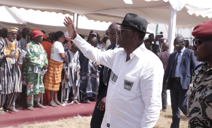 Le Chef de l’Etat a animé un meeting à Niakara dans le cadre de sa Visite d’Etat dans la Région du Hambol.