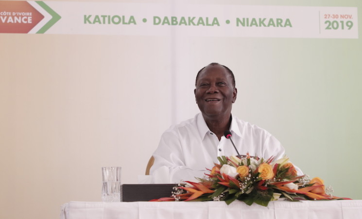 Le Chef de l’Etat a animé une conférence de presse, à Katiola, au terme de sa Visite d’Etat dans le Hambol.