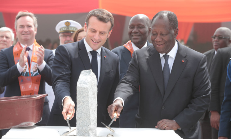 Le Chef de l’Etat et son homologue français ont lancé les travaux de construction du Grand Marché de Bouaké.