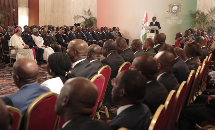 PRESENTATION DES VŒUX AU PRESIDENT DE LA REPUBLIQUE- ALLOCUTION DE S.E.M ALASSANE OUATTARA AU CORPS DIPLOMATIQUE