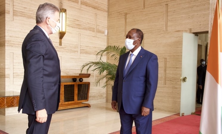 Le Chef de l’Etat a eu un entretien avec l’Ambassadeur d’Allemagne en Côte d’Ivoire