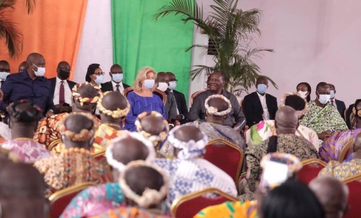 Le Chef de l’Etat a échangé avec les Elus, Cadres, Guides religieux et Chefs traditionnels de la Région du Moronou, à Bongouanou