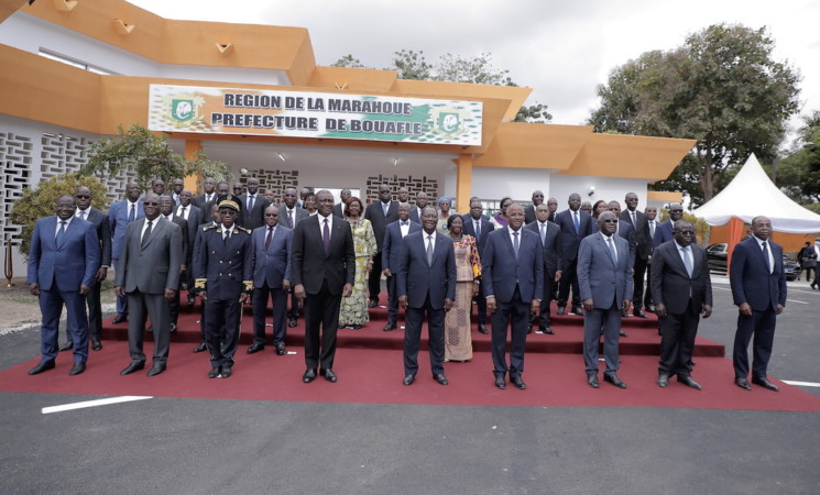 Le Chef de l’Etat est arrivé à Bouaflé pour une Visite d’Etat dans la Région de la Marahoué