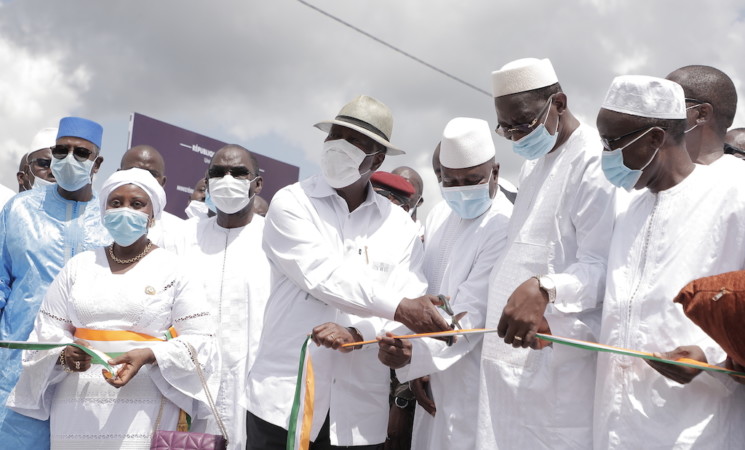 Le Chef de l’Etat a inauguré de nouvelles routes bitumées à Odienné et Gbéléban