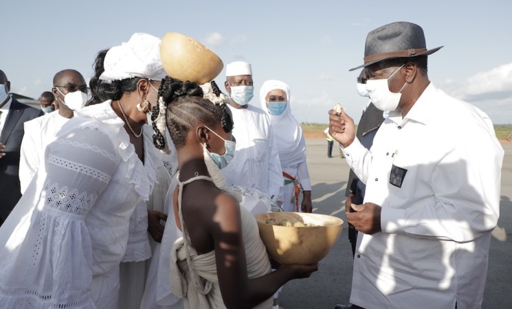 Le Chef de l’Etat est arrivé à Odienné pour une Visite de 24h