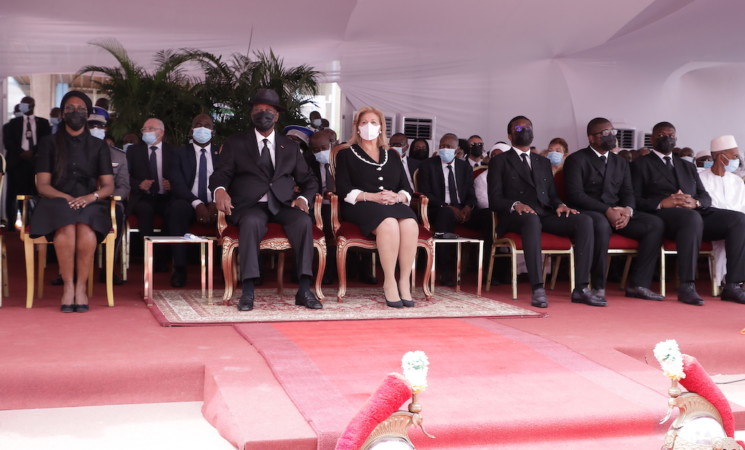 Le Chef de l’Etat a présidé la Cérémonie d’Hommage de la Nation à feu le Premier Ministre Hamed BAKAYOKO