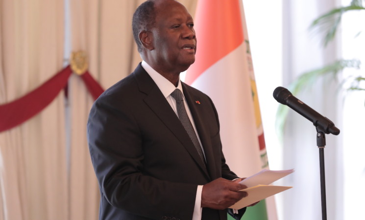 ALLOCUTION DE S.E.M. ALASSANE OUATTARA A L’OCCASION DE LA CÉRÉMONIE DE PRESENTATION DES LETTRES DE CREANCE DES AMBASSADEURS DESIGNES DU CANADA, DU BRESIL, DU ROYAUME-UNI DE GRANDE-BRETAGNE ET D’IRLANDE DU NORD, DU RWANDA ET DU GHANA