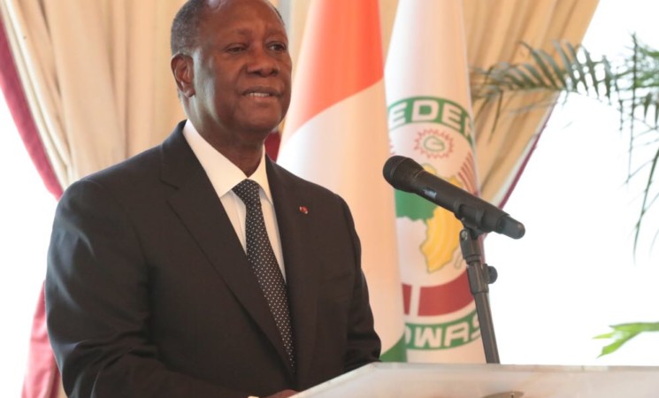 CEREMONIE DE PRESENTATION DES LETTRES DE CREANCE DE CINQ NOUVEAUX AMBASSADEURS DESIGNES - ALLOCUTION DE SEM ALASSANE OUATTARA