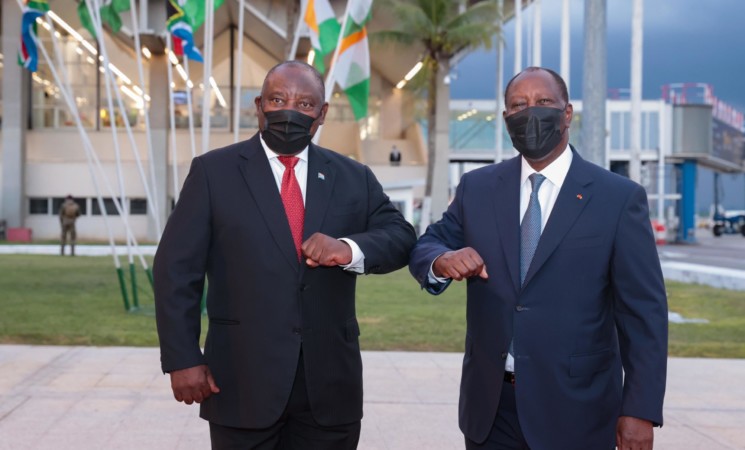 Le Chef de l’Etat a accueilli son homologue sud-africain qui effectue une Visite d’Etat de 72 h en Côte d’Ivoire