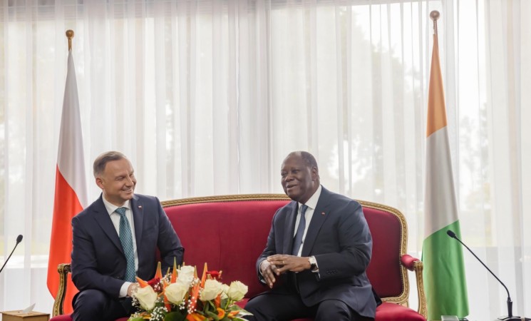 Le Chef de l’Etat a eu un entretien avec le Président de la Pologne, en Visite d’Amitié et de Travail en Côte d’Ivoire