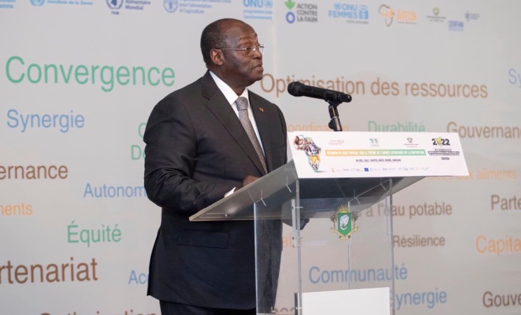 ALLOCUTION DE M. TIEMOKO MEYLIET KONE, VICE-PRESIDENT DE LA REPUBLIQUE A LA CEREMONIE D’OUVERTURE DE LA REUNION DE HAUT NIVEAU SUR LE RENORCEMENT DE LA NUTRITION EN AFRIQUE, THEME DE L’ANNEE 2022 DE L’UNION AFRICAINE