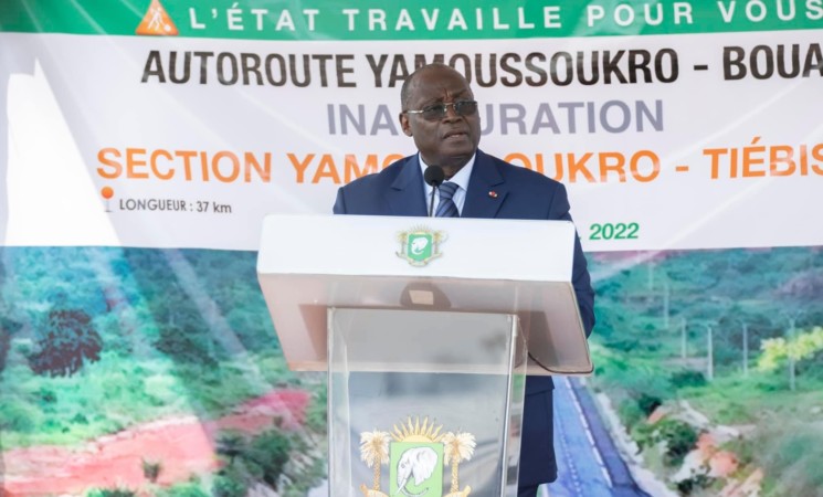 ALLOCUTION DE SEM TIEMOKO MEYLIET KONE, VICE-PRÉSIDENT DE LA REPUBLIQUE A L’INAUGURATION DU TRONCON DE L’AUTOROUTE YAMOUSSOUKRO-TIEBISSOU