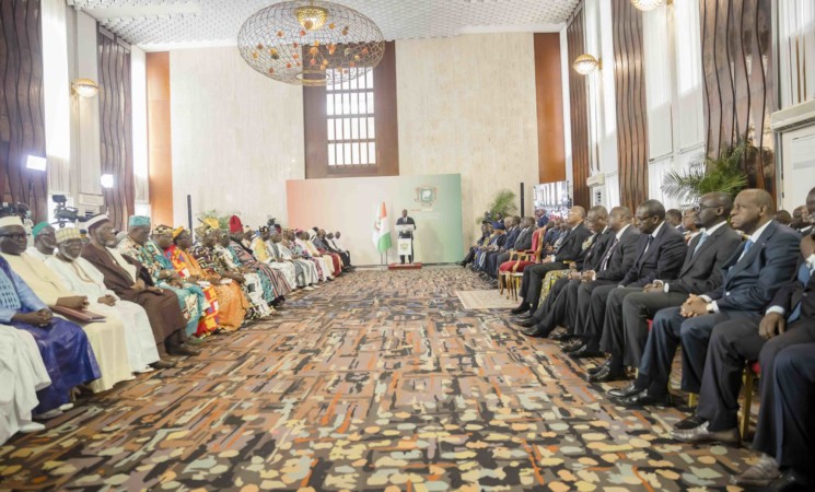 Discours de S.E.M. Alassane OUATTARA à l'occasion de la cérémonie d'échanges des vœux de nouvel an avec les Chefs traditionnels et les Guides religieux.