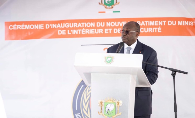 Discours  du Vice-Président de la République, M. Tiémoko Meyliet KONE,  à la cérémonie d’inauguration du nouveau siège du Ministère de l’Intérieur et de la Sécurité.