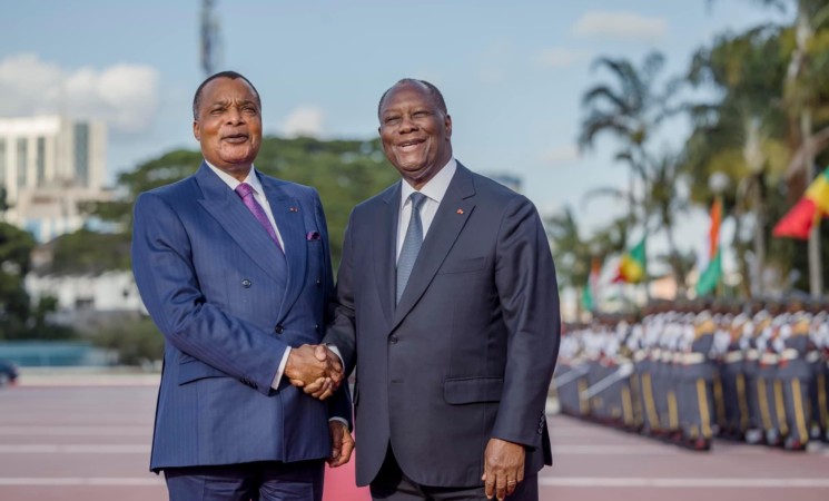 Le Chef de l’Etat a eu un entretien avec son homologue Congolais en Visite d’Etat de quatre (4) jours en Côte d’Ivoire