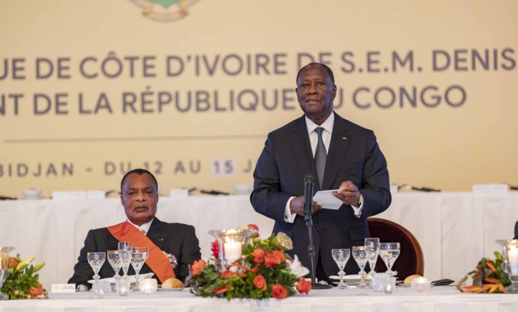 Discours du Président de la République, S.E.M. Alassane OUATTARA, lors du dîner officiel offert, en l’honneur du Président de la République du Congo, S.E.M. Denis SASSOU-NGUESSO