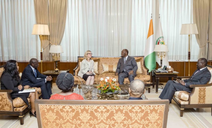 Le Chef de l’Etat a échangé avec l’Ambassadeur de Belgique en Côte d’Ivoire et la Directrice Générale de la Banque Mondiale chargée des Opérations